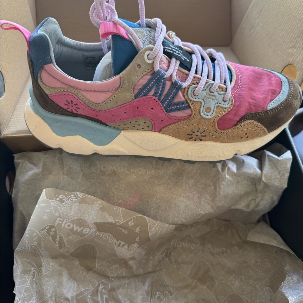 Flower Mountain Yamano 3 Suede and Nylon Lace-Up Sneakers